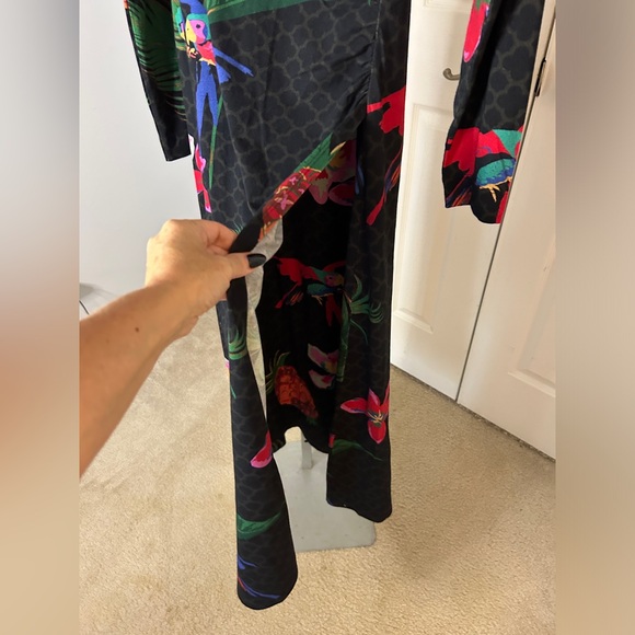 Soft Surroundings Wear Anywhere Tropical Paradise Faux Wrap Maxi Dress Small P - Picture 8 of 10